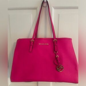 NWOT Michael Kors Vibrant Pink Tote